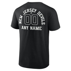 New Jersey Devils Personalized Name & Number Monochrome T-Shirt - Black T-shirts