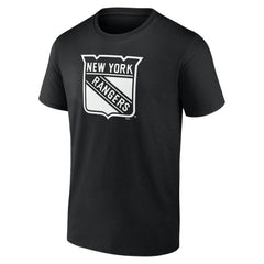 New York Rangers Personalized Name & Number Monochrome T-Shirt - Black T-shirts