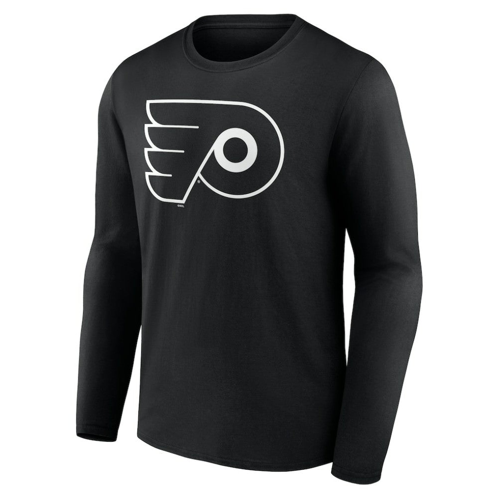 Philadelphia Flyers Personalized Name & Number Monochrome Long Sleeve T-Shirt - Black T-shirts