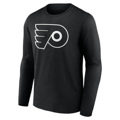 Philadelphia Flyers Personalized Name & Number Monochrome Long Sleeve T-Shirt - Black T-shirts