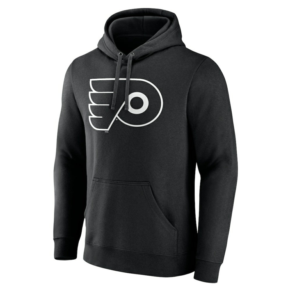 Philadelphia Flyers Personalized Name & Number Monochrome Pullover Hoodie - Black Hoodies