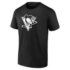 Pittsburgh Penguins Personalized Name & Number Monochrome T-Shirt - Black T-shirts