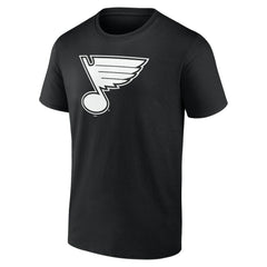 St. Louis Blues Personalized Name & Number Monochrome T-Shirt - Black T-shirts