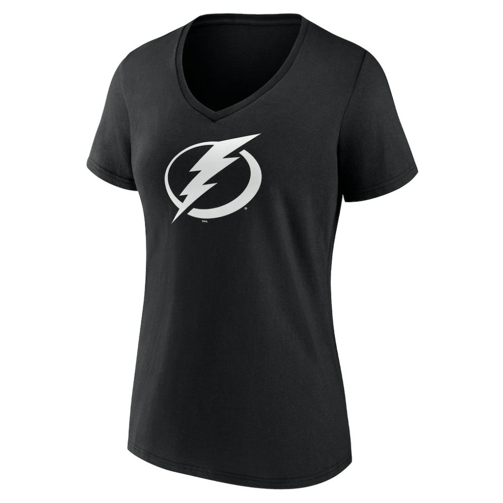 Tampa Bay Lightning Women's Personalized Name & Number Monochrome V-Neck T-Shirt - Black T-shirts