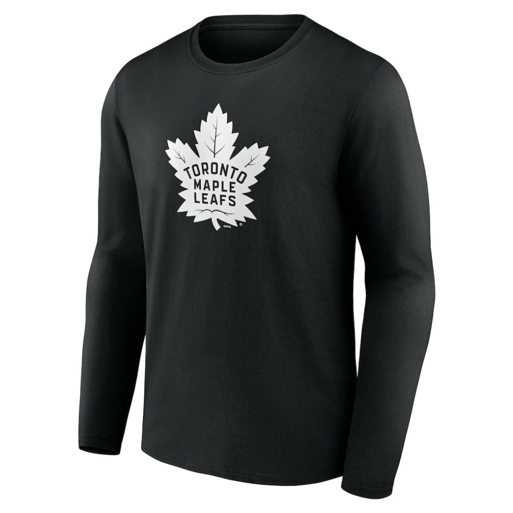 Toronto Maple Leafs Personalized Name & Number Monochrome Long Sleeve T-Shirt - Black T-shirts