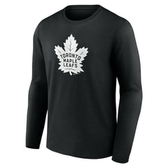 Toronto Maple Leafs Personalized Name & Number Monochrome Long Sleeve T-Shirt - Black T-shirts