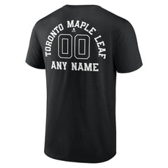 Toronto Maple Leafs Personalized Name & Number Monochrome T-Shirt - Black T-shirts