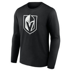 Vegas Golden Knights Personalized Name & Number Monochrome Long Sleeve T-Shirt - Black T-shirts