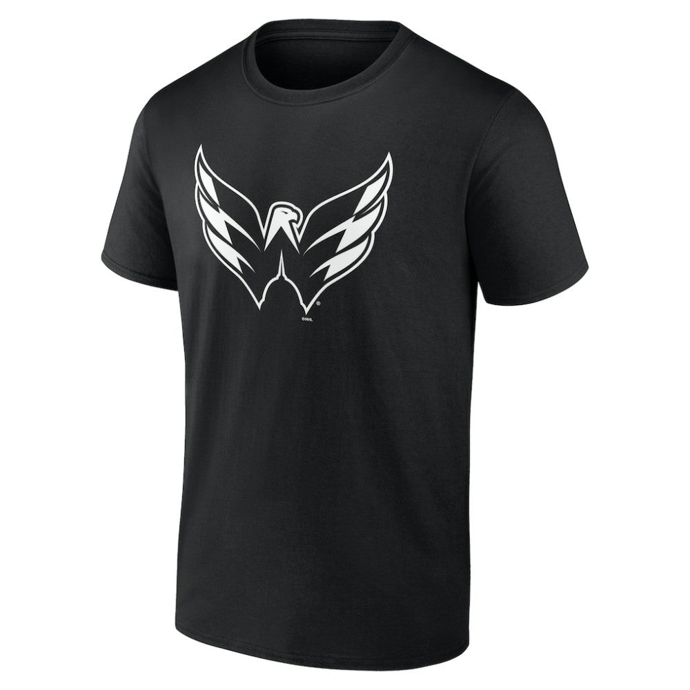 Washington Capitals Personalized Name & Number Monochrome T-Shirt - Black T-shirts