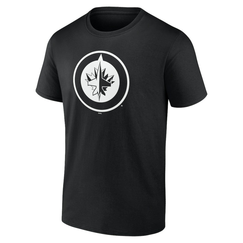 Winnipeg Jets Personalized Name & Number Monochrome T-Shirt - Black T-shirts