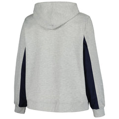 New York Yankees Profile Women's Plus Size Pullover Jersey Hoodie Heather Gray