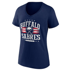 Buffalo Sabres Women's Americana Team V-Neck T-Shirt - Navy T-shirts