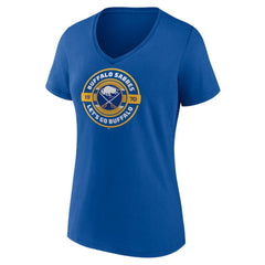 Buffalo Sabres Women's Native V-Neck T-Shirt - Royal T-shirts