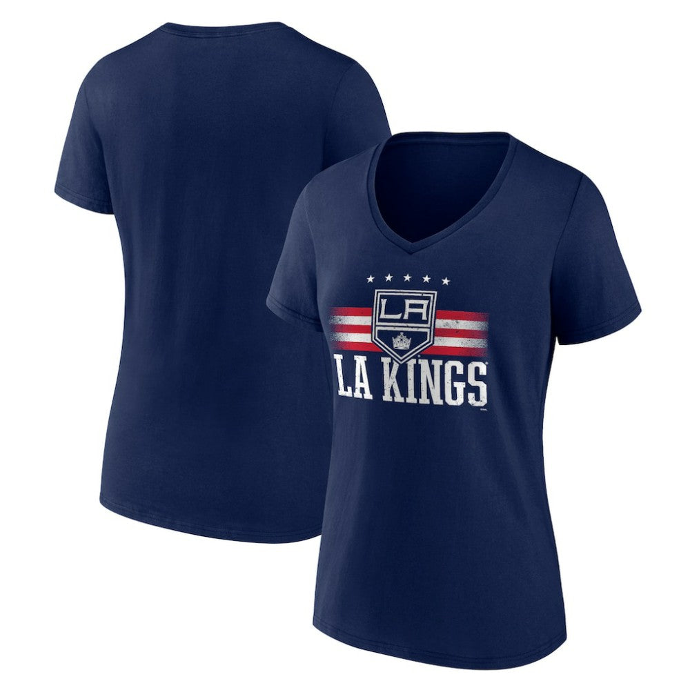Los Angeles Kings Women's Americana Team V-Neck T-Shirt - Navy T-shirts