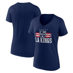 Los Angeles Kings Women's Americana Team V-Neck T-Shirt - Navy T-shirts
