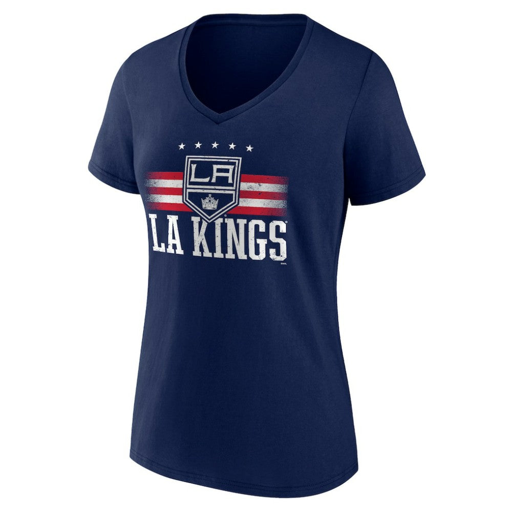 Los Angeles Kings Women's Americana Team V-Neck T-Shirt - Navy T-shirts