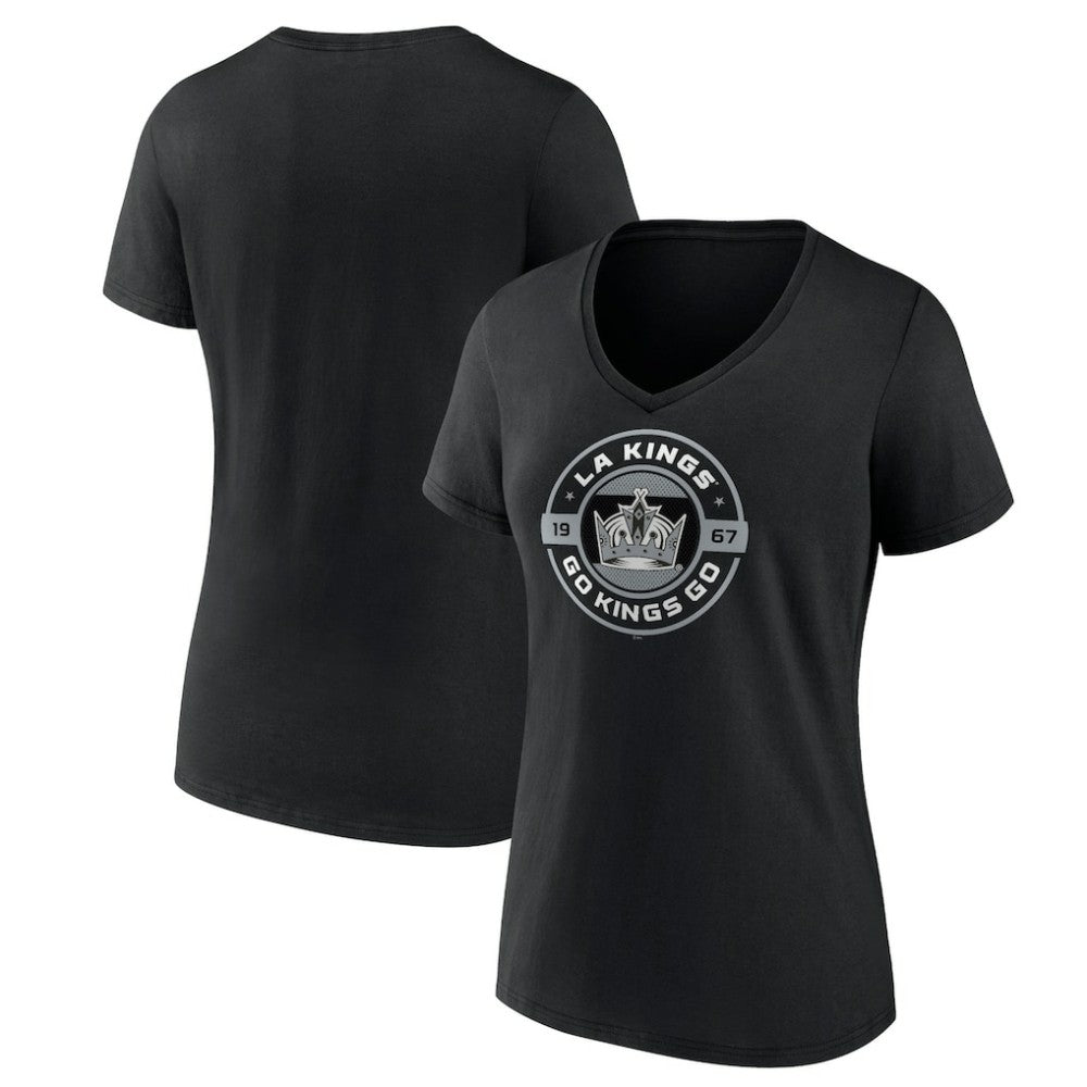 Los Angeles Kings Women's Native V-Neck T-Shirt - Black T-shirts