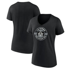 Los Angeles Kings Women's Native V-Neck T-Shirt - Black T-shirts