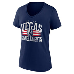 Vegas Golden Knights Women's Americana Team V-Neck T-Shirt - Navy T-shirts
