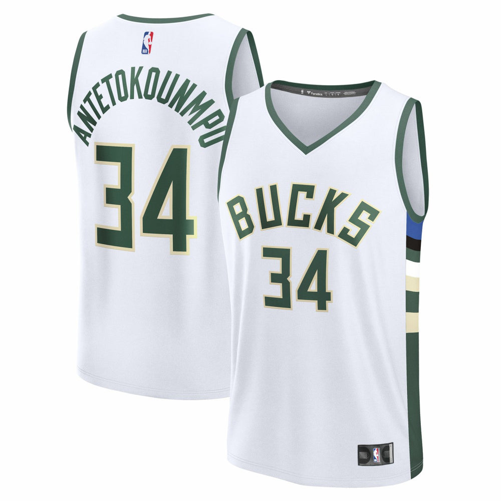 Giannis Antetokounmpo Milwaukee Bucks Fast Break Replica Player Jersey - Association Edition - White online