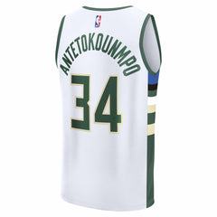 Giannis Antetokounmpo Milwaukee Bucks Fast Break Replica Player Jersey - Association Edition - White online