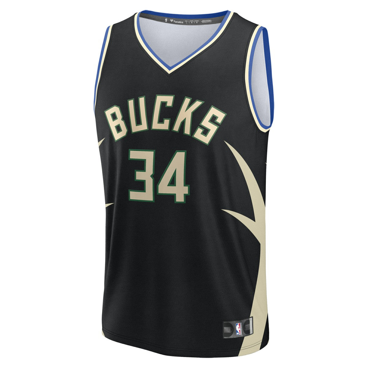 Giannis Antetokounmpo Milwaukee Bucks Fast Break Replica Player Jersey - Statement Edition - Black discount