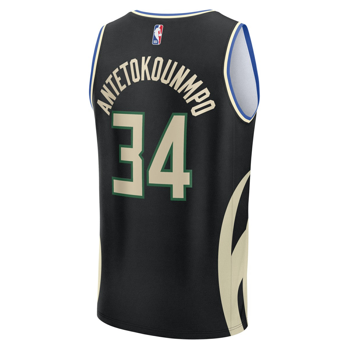 Giannis Antetokounmpo Milwaukee Bucks Fast Break Replica Player Jersey - Statement Edition - Black discount