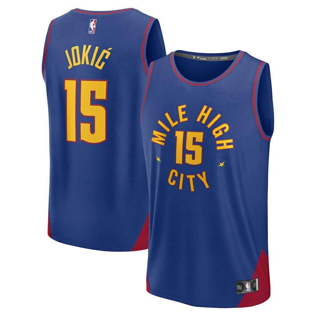 Nikola Jokic Denver Nuggets Fast Break Replica Player Jersey sale - Statement Editi- Blue sale