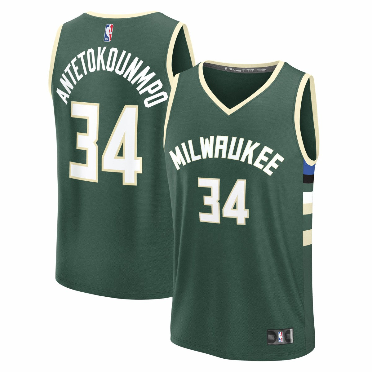 Giannis Antetokounmpo Milwaukee Bucks Youth Fast Break Replica Player Jersey - Icon Edition - Hunter Green shop