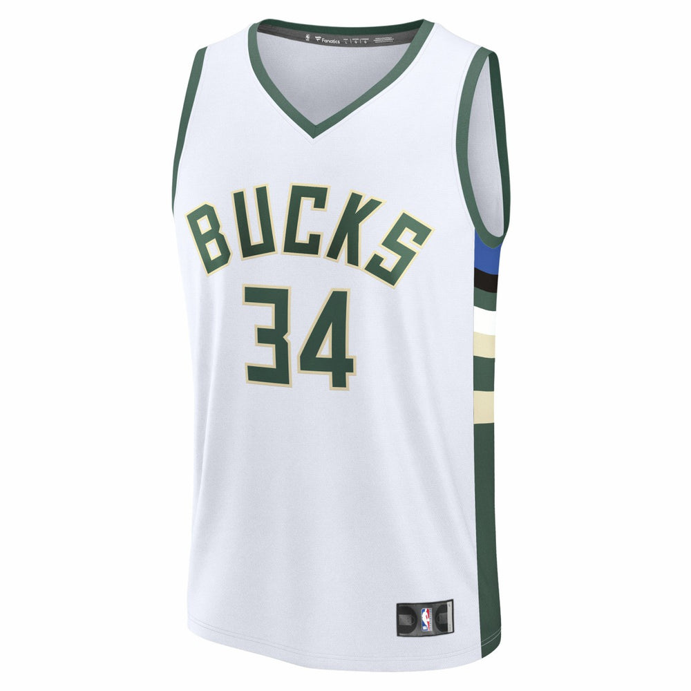 Giannis Antetokounmpo Milwaukee Bucks Youth Fast Break Replica Player Jersey - Association Edition - White discount