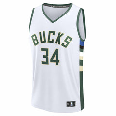 Giannis Antetokounmpo Milwaukee Bucks Youth Fast Break Replica Player Jersey - Association Edition - White discount