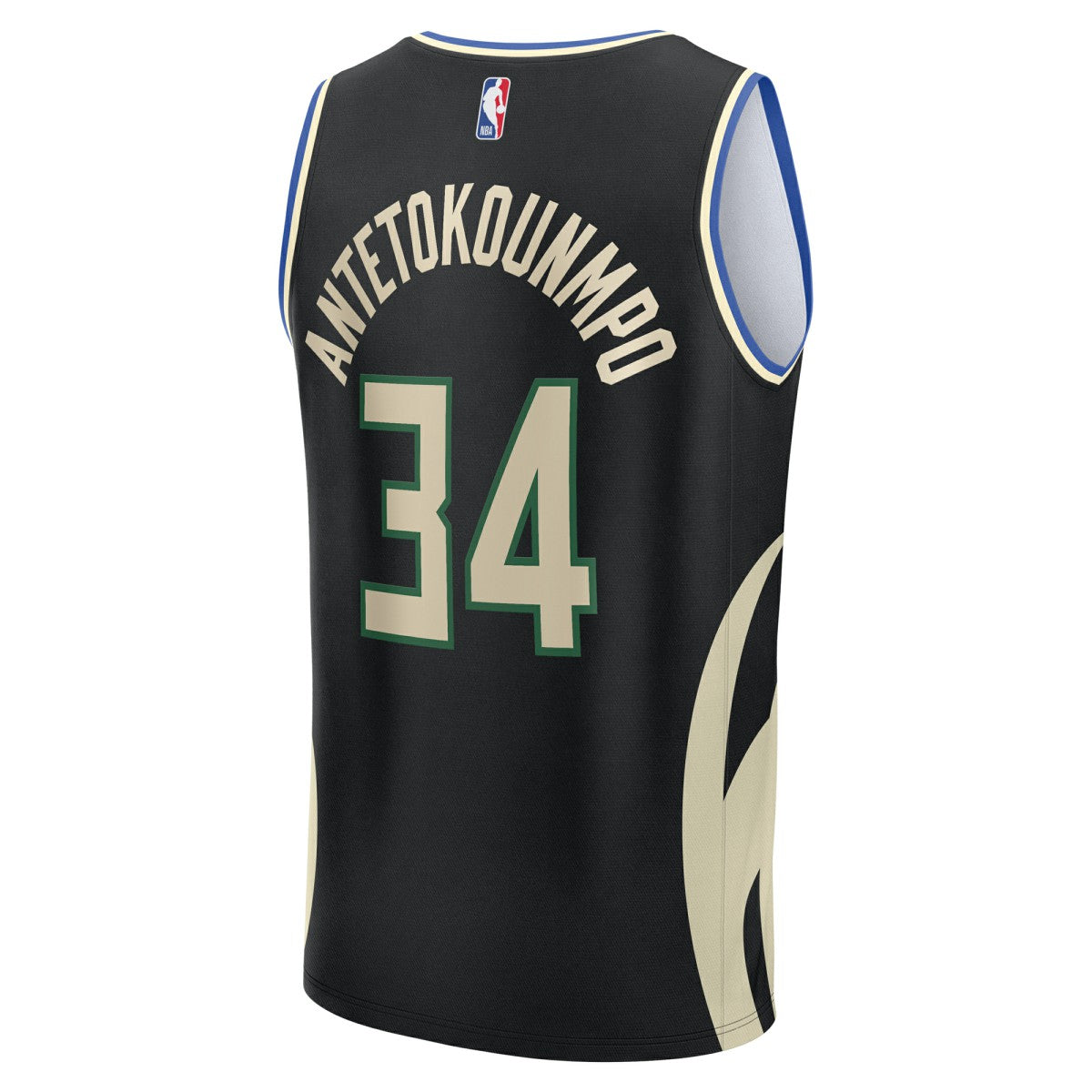Giannis Antetokounmpo Milwaukee Bucks Youth Fast Break Replica Player Jersey - Statement Edition - Black for sale