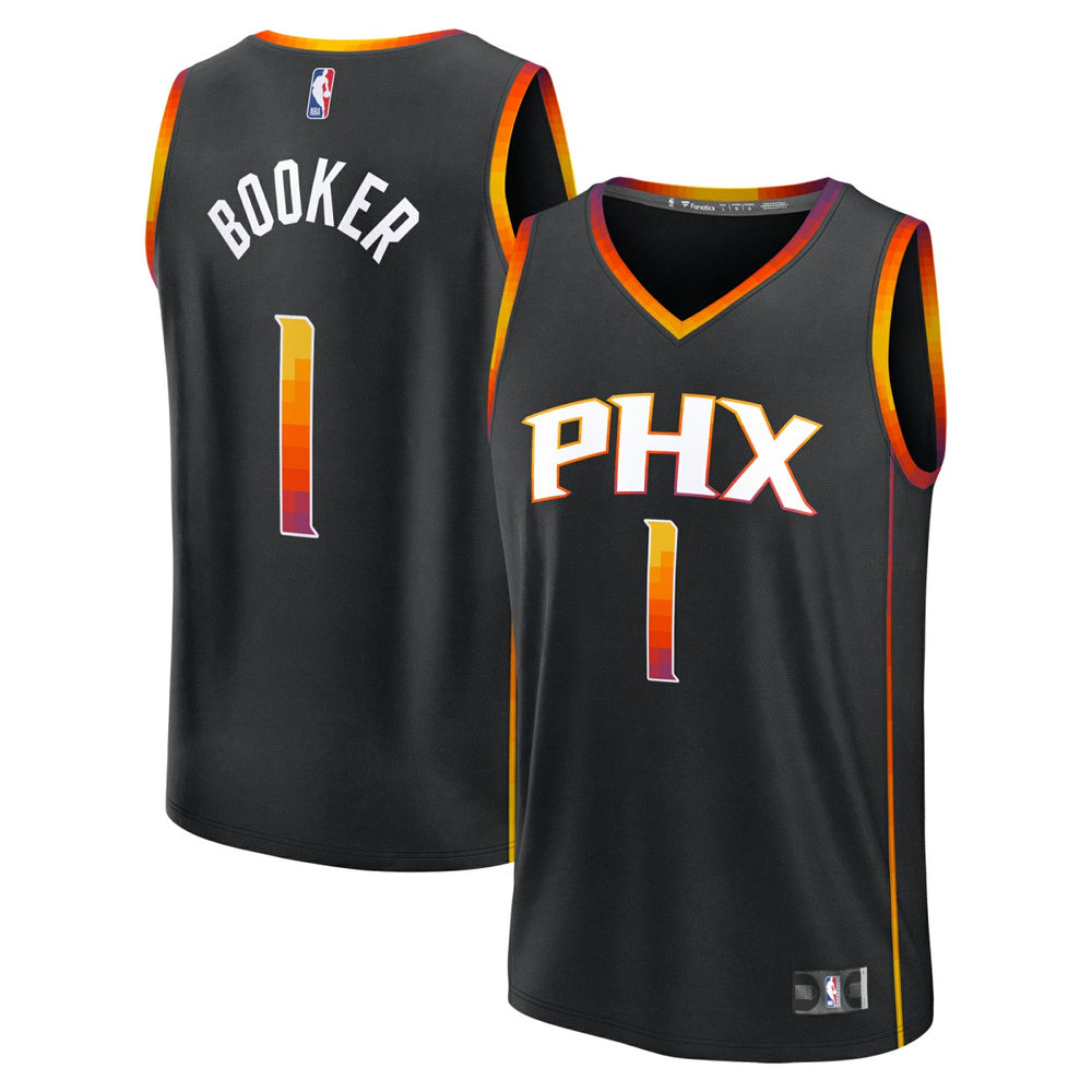 Devin Booker Phoenix Suns Youth Fast Break Replica Player Jersey - Statement Edition - Black cheap