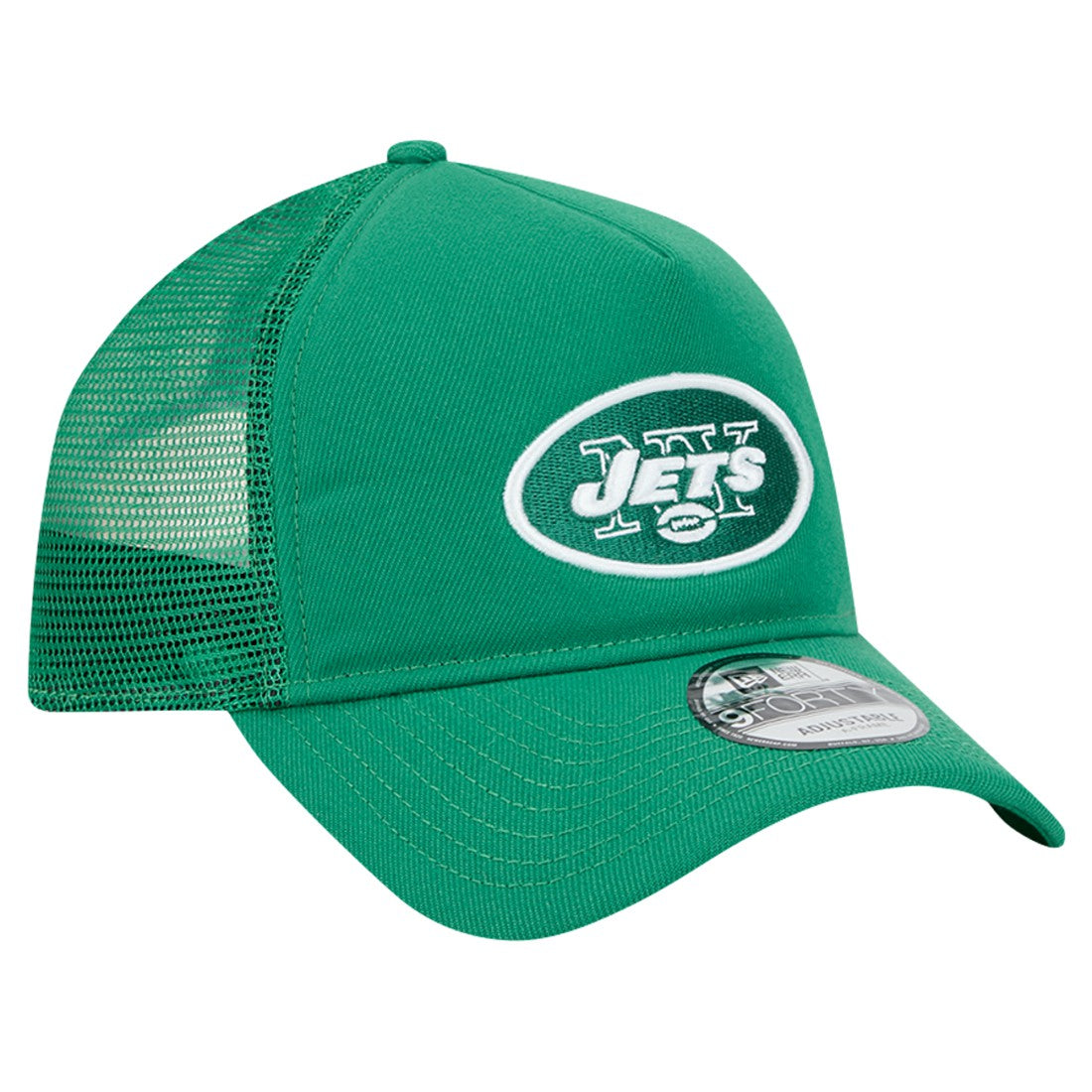 New York Jets New Era 9FORTY A-Frame Trucker Adjustable Hat - Green on sale