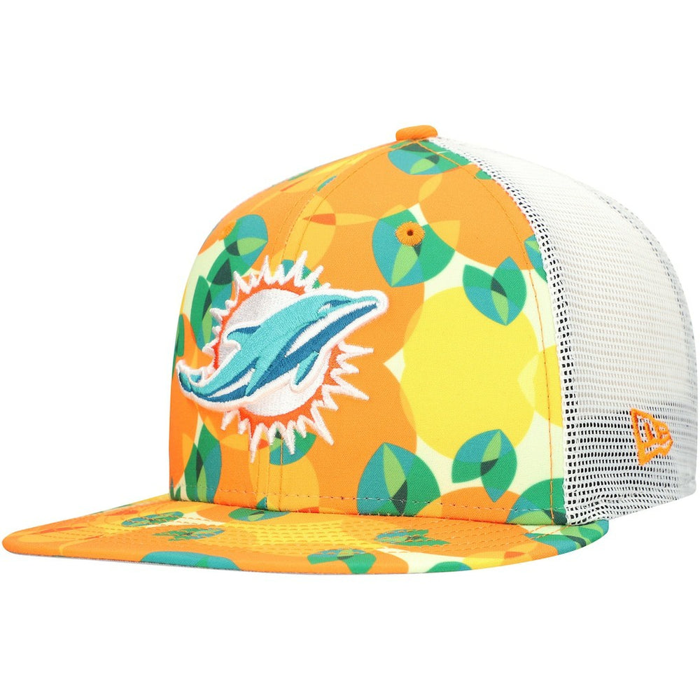 Miami Dolphins New Era Citrus 9FIFTY Trucker Snapback Hat - Orange outlet