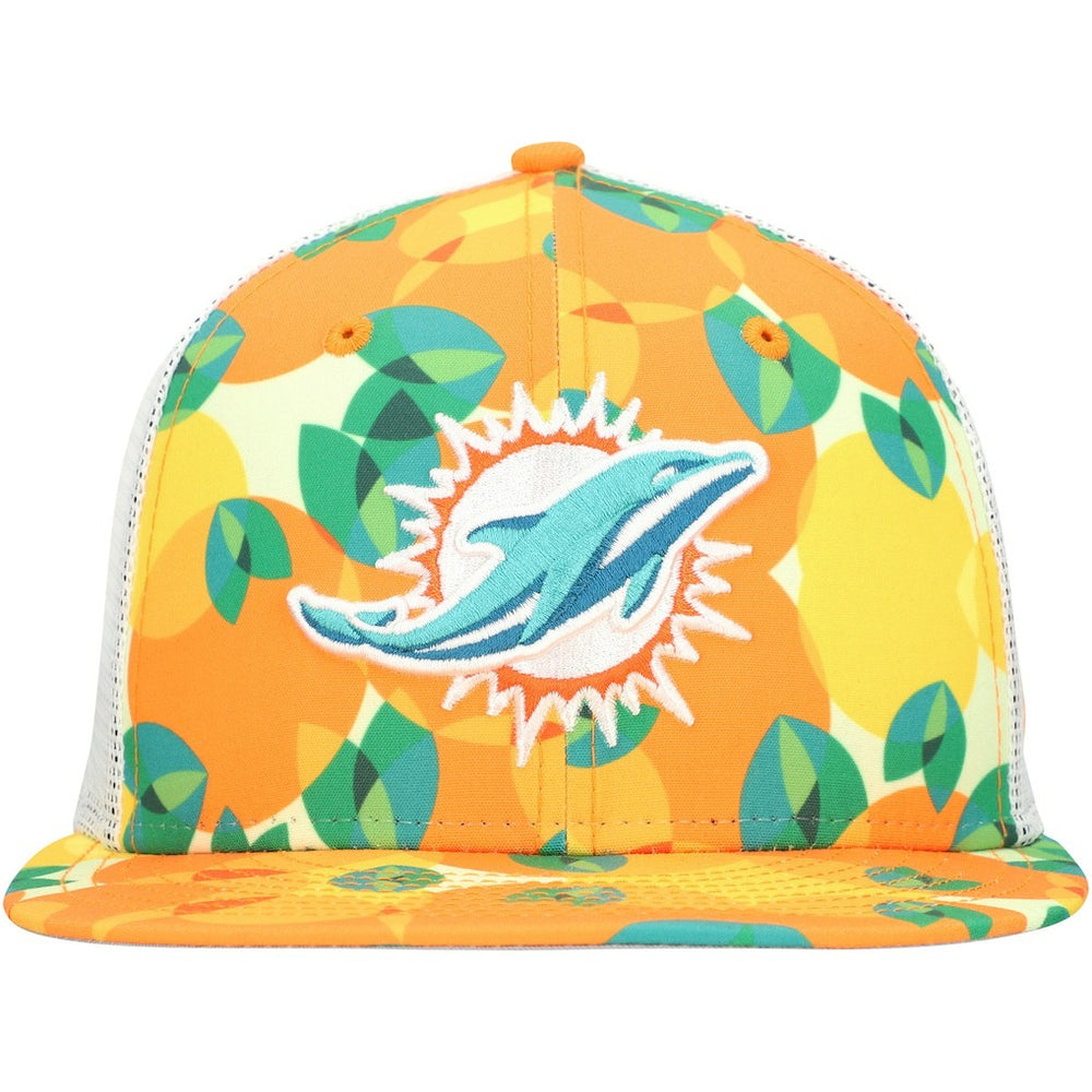 Miami Dolphins New Era Citrus 9FIFTY Trucker Snapback Hat - Orange outlet