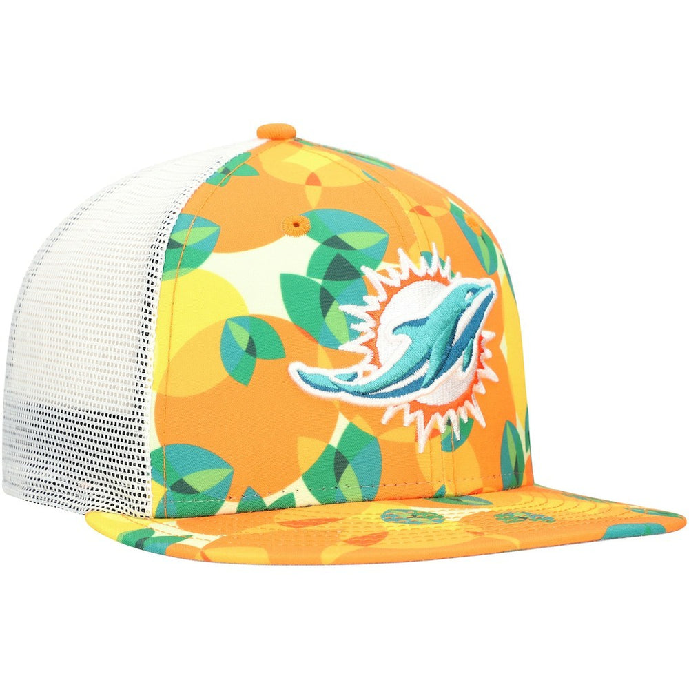 Miami Dolphins New Era Citrus 9FIFTY Trucker Snapback Hat - Orange outlet