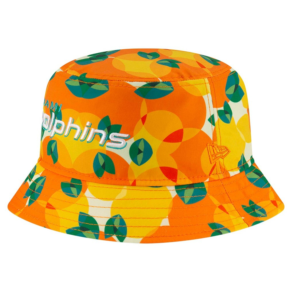 Miami Dolphins New Era Citrus Bucket Hat - Orange discount
