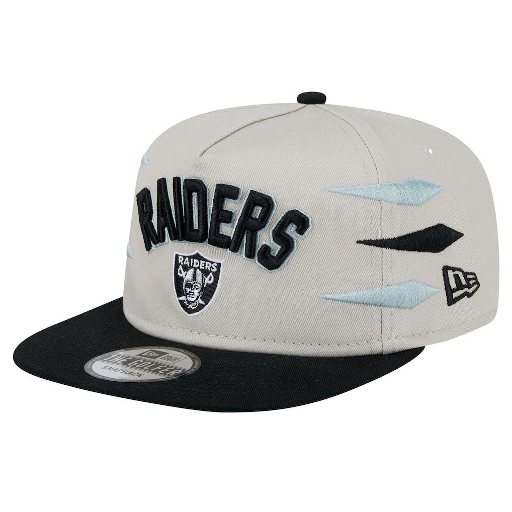 Las Vegas Raiders New Era Athletic Golfer Snapback Hat - Stone/Black sale