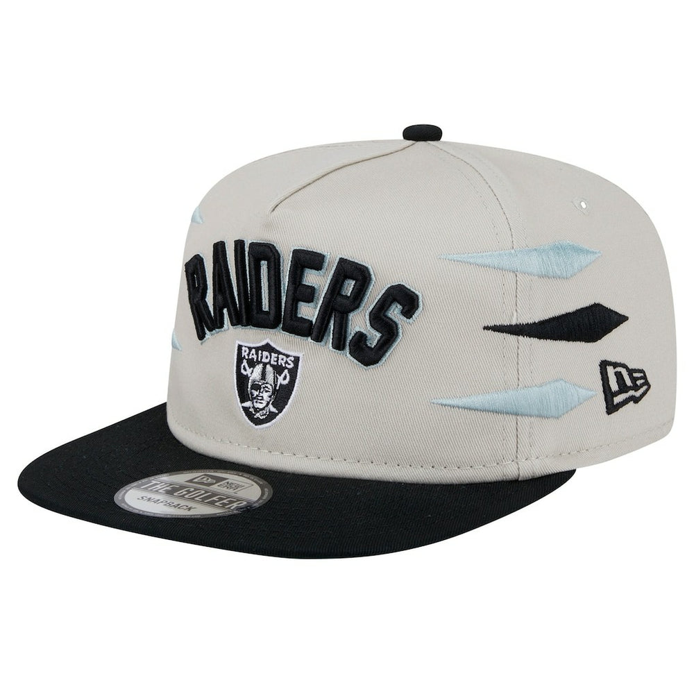 Las Vegas Raiders New Era Athletic Golfer Snapback Hat - Stone/Black sale