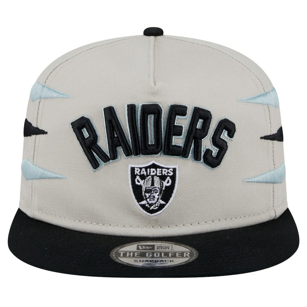 Las Vegas Raiders New Era Athletic Golfer Snapback Hat - Stone/Black sale