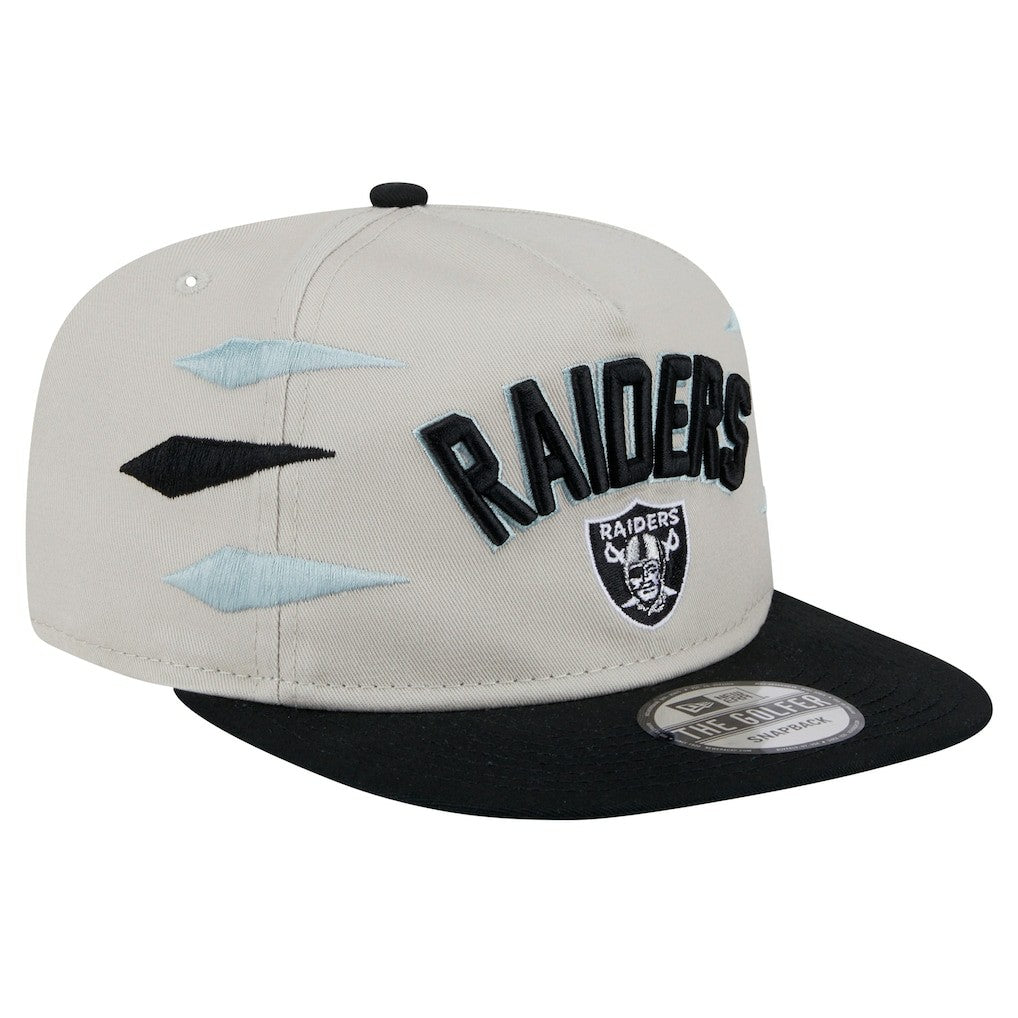 Las Vegas Raiders New Era Athletic Golfer Snapback Hat - Stone/Black sale