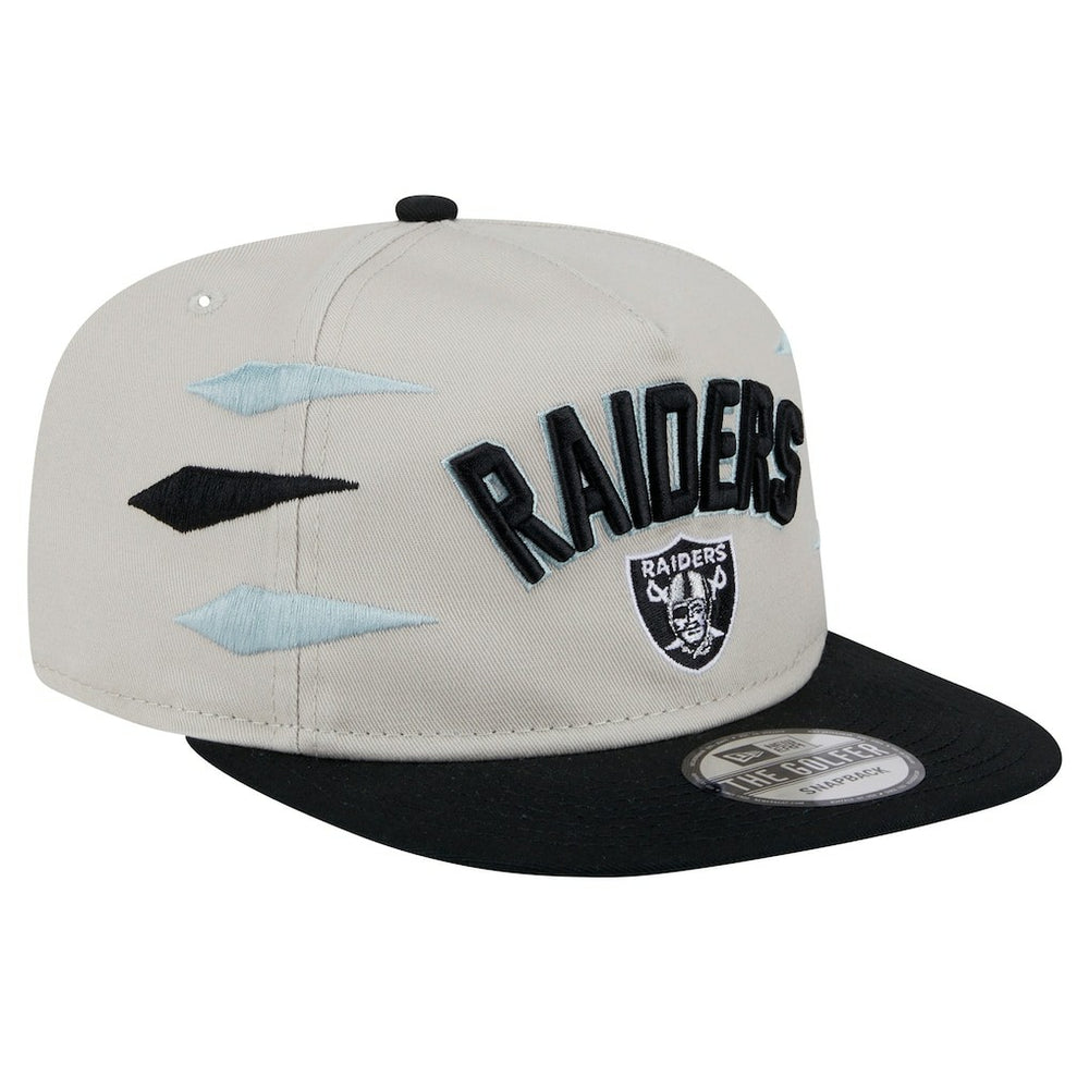 Las Vegas Raiders New Era Athletic Golfer Snapback Hat - Stone/Black sale