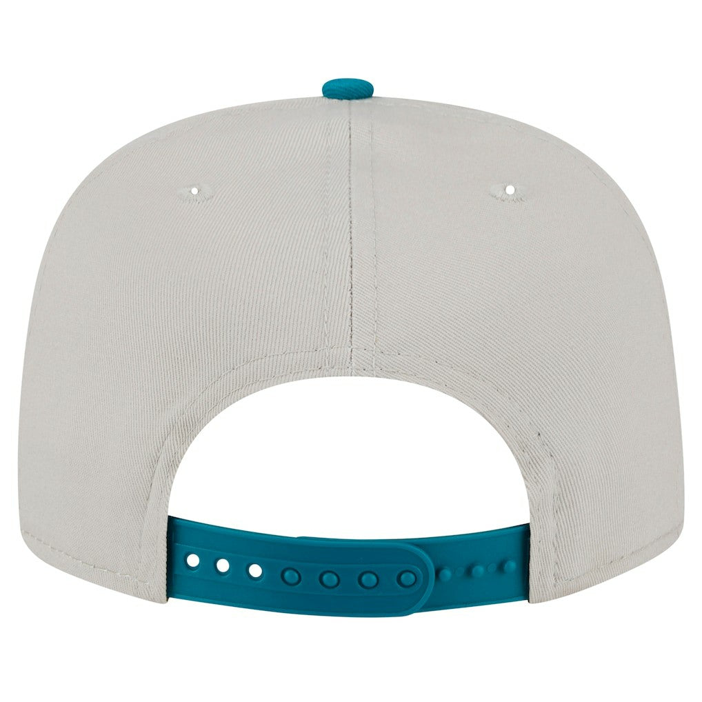 Miami Dolphins New Era Athletic Golfer Snapback Hat - Stone/Aqua online