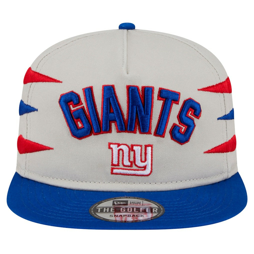 New York Giants New Era Athletic Golfer Snapback Hat - Stone/Royal cheap