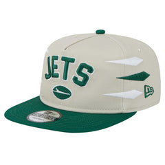 New York Jets New Era Athletic Golfer Snapback Hat - Stone/Green on sale