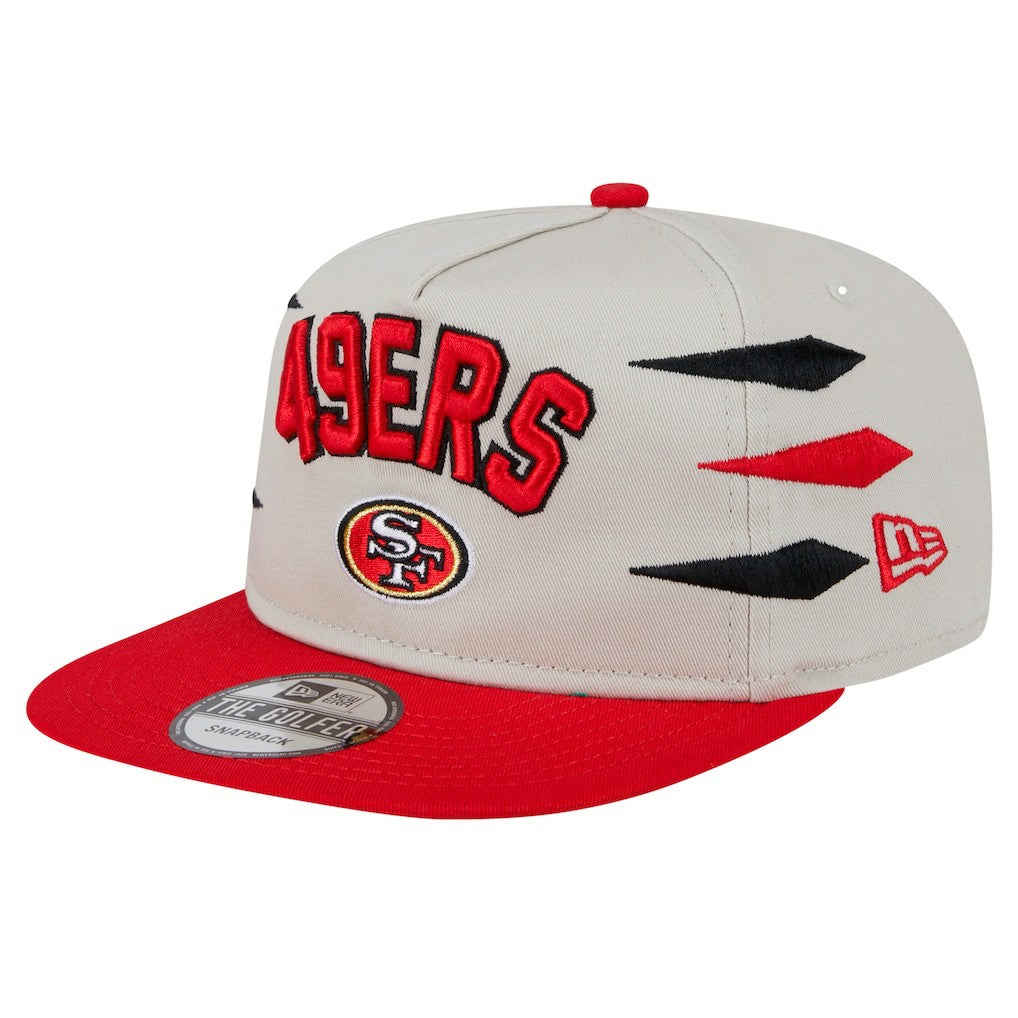 San Francisco 49ers New Era Athletic Golfer Snapback Hat - Stone/Scarlet online