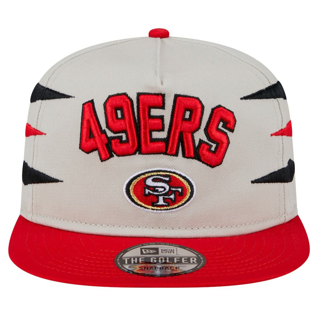 San Francisco 49ers New Era Athletic Golfer Snapback Hat - Stone/Scarlet online