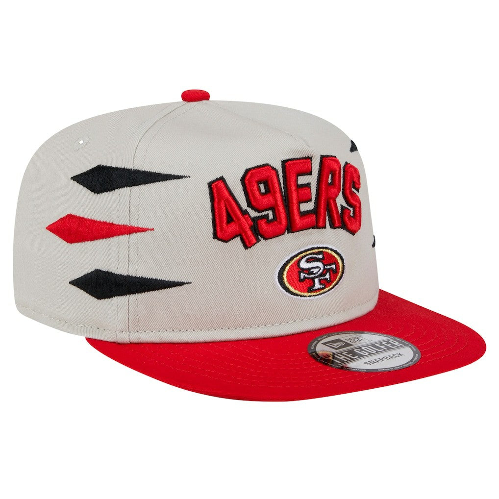 San Francisco 49ers New Era Athletic Golfer Snapback Hat - Stone/Scarlet online