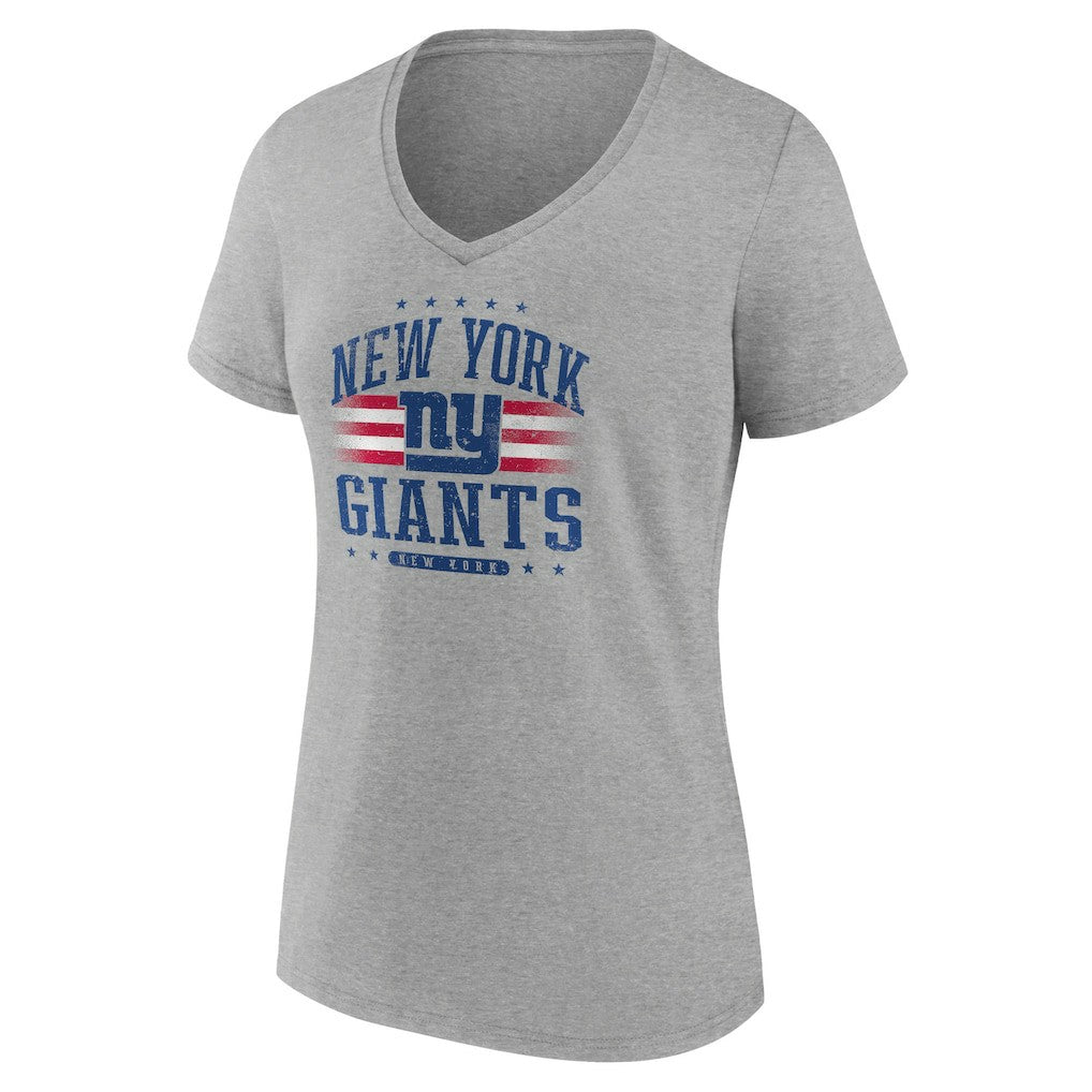 New York Giants Women's Americana Team V-Neck T-Shirt - Gray online
